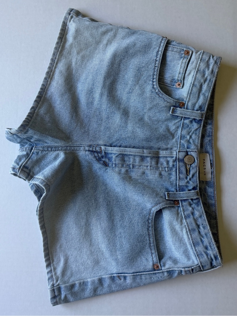 PacSun High-Rise Light Blue Denim Shorts